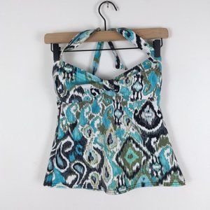 💥 EUC Kenneth Cole Halter Print Bathing Suit Top